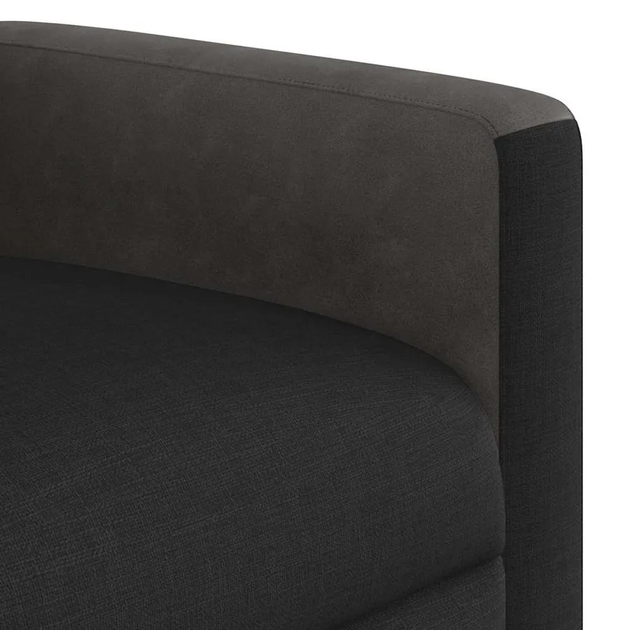 Fauteuil de massage inclinable électrique Noir Tissu - 11