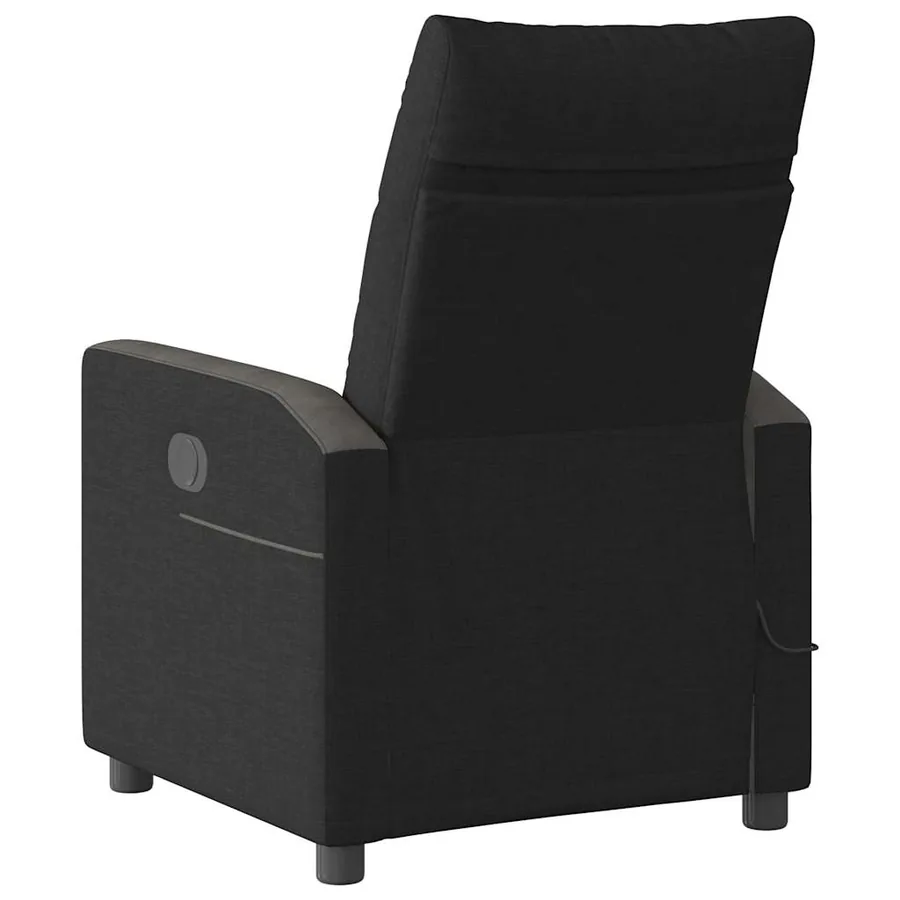 Fauteuil de massage inclinable électrique Noir Tissu - 7