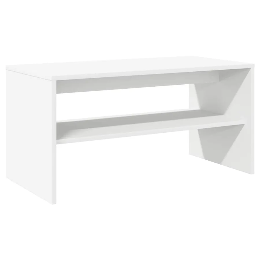 Meuble TV Blanc 80 x 40 x 40 cm Aggloméré - 7