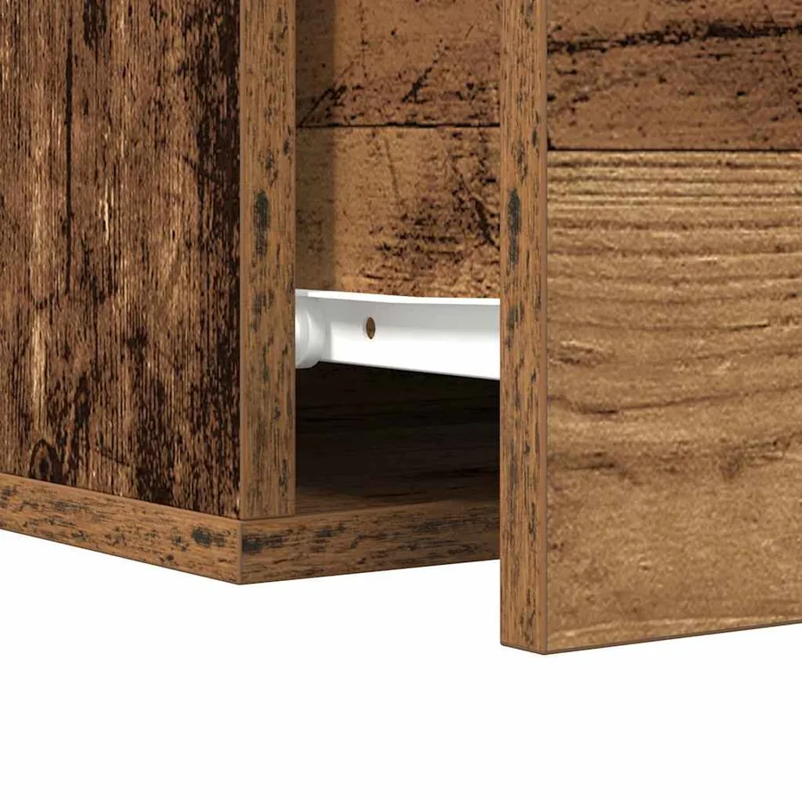 Cabinet de chevet 2 pcs Bois ancien 35 x 35 x 20 cm - 9