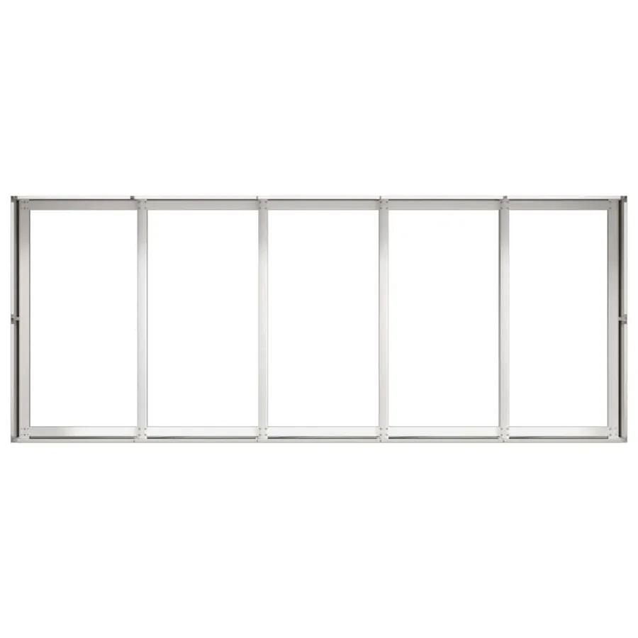 Jardinière 200x80x40 cm acier inoxydable - 5