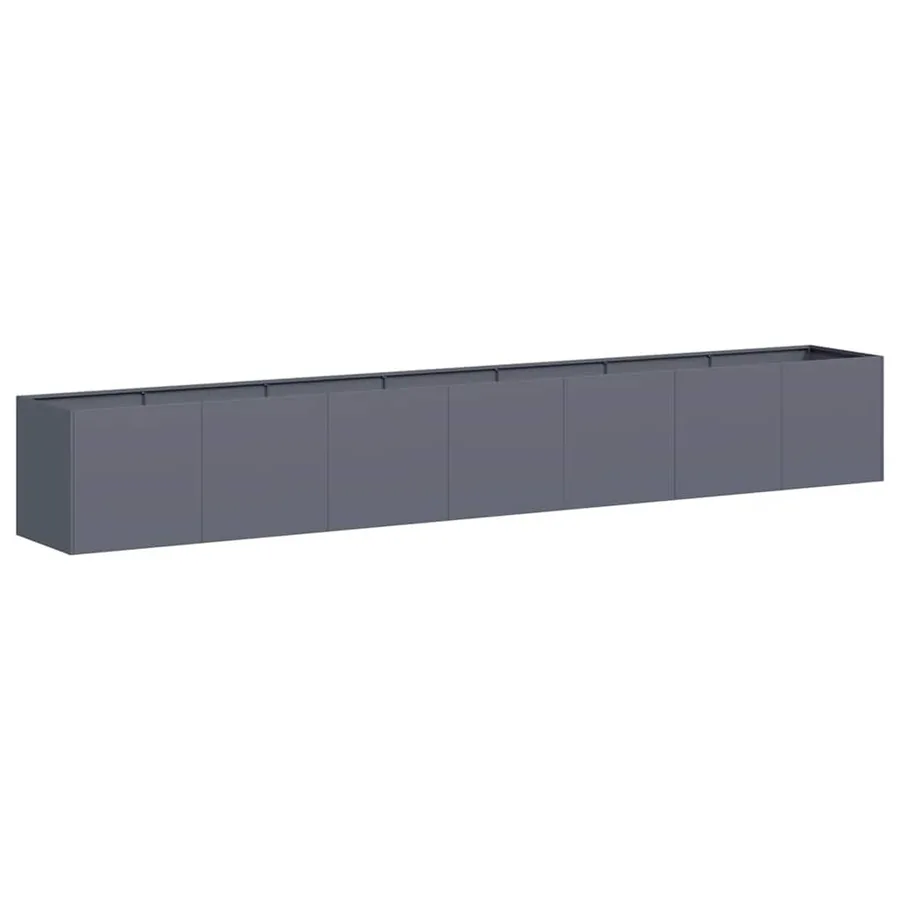 Jardinière anthracite 280x40x40 cm acier laminé à froid - 2