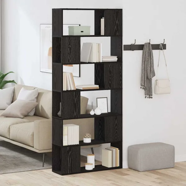 Ensemble meuble TV Noir 80 x 24 x 186 cm Bois d'ingénierie