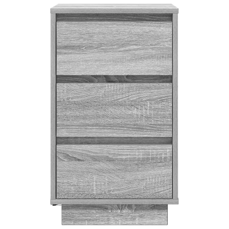 Table de chevet avec lumières LED sonoma gris 38x34x65 cm - 7