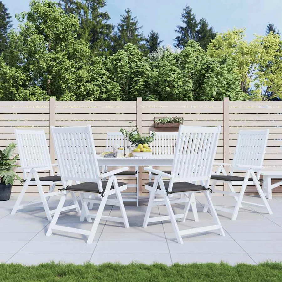 Coussins de chaise de jardin lot de 6 anthracite 40x40x4 cm
