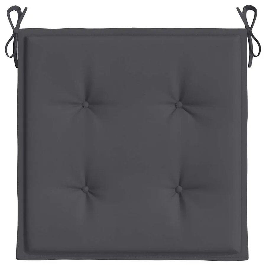 Coussins de chaise de jardin lot de 6 anthracite 40x40x4 cm - 6