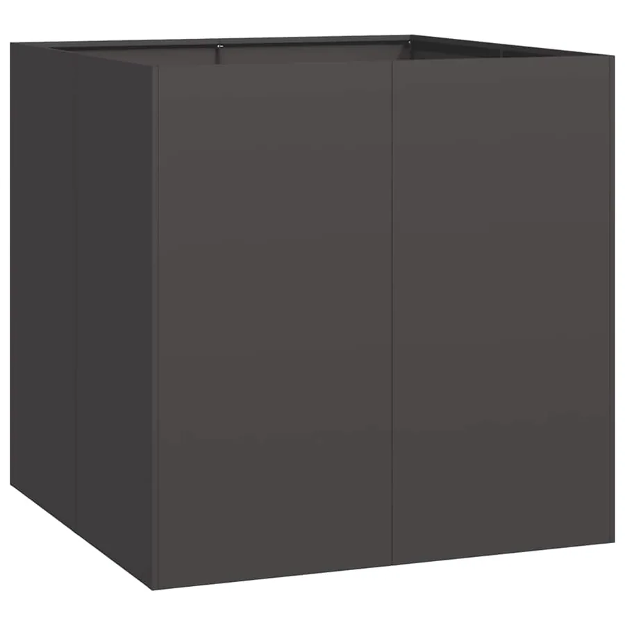 Jardinière noir 80x80x80 cm acier - 2