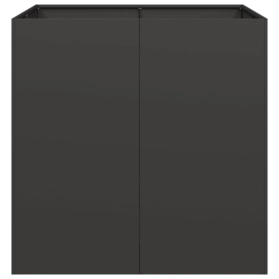 Jardinière noir 80x80x80 cm acier - 4