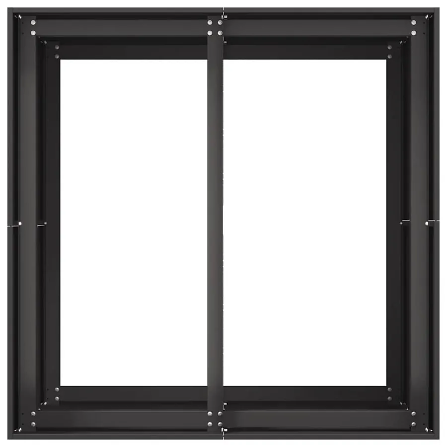 Jardinière noir 80x80x80 cm acier - 5