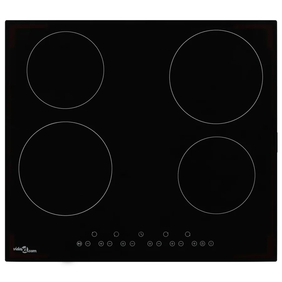 Plaque de cuisson Céramique 4 brûleurs Contrôle tactile 6000 W