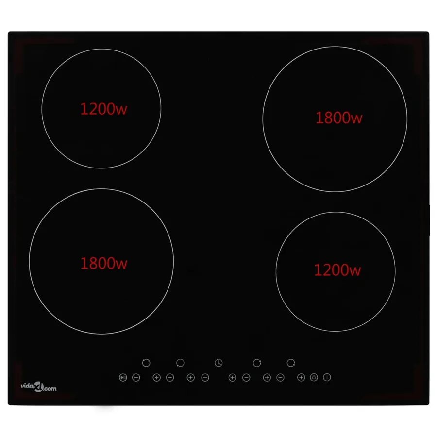Plaque de cuisson Céramique 4 brûleurs Contrôle tactile 6000 W - 2