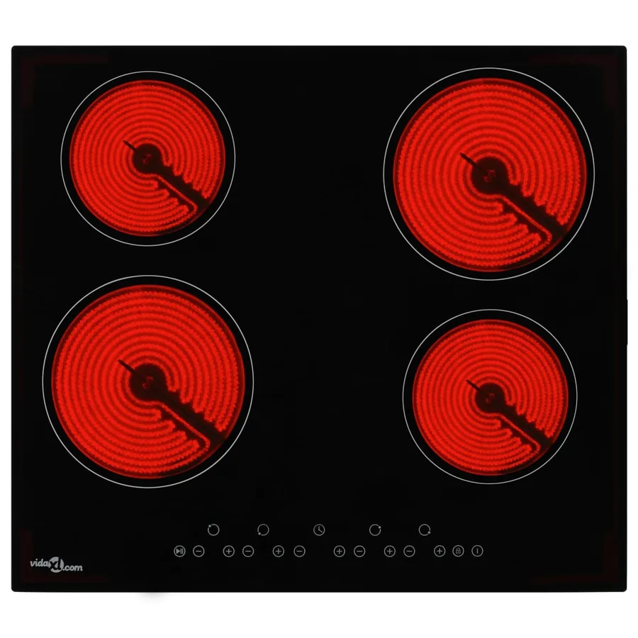 Plaque de cuisson Céramique 4 brûleurs Contrôle tactile 6000 W - 3