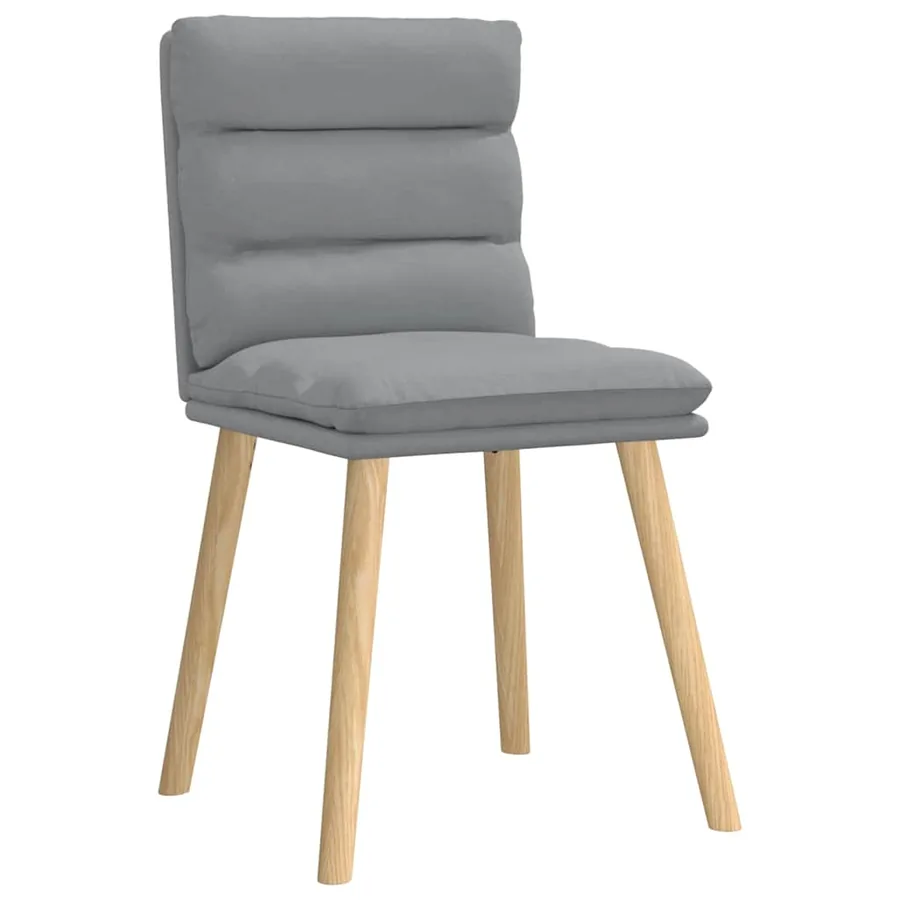 Chaises à manger lot de 6 gris clair tissu - 3
