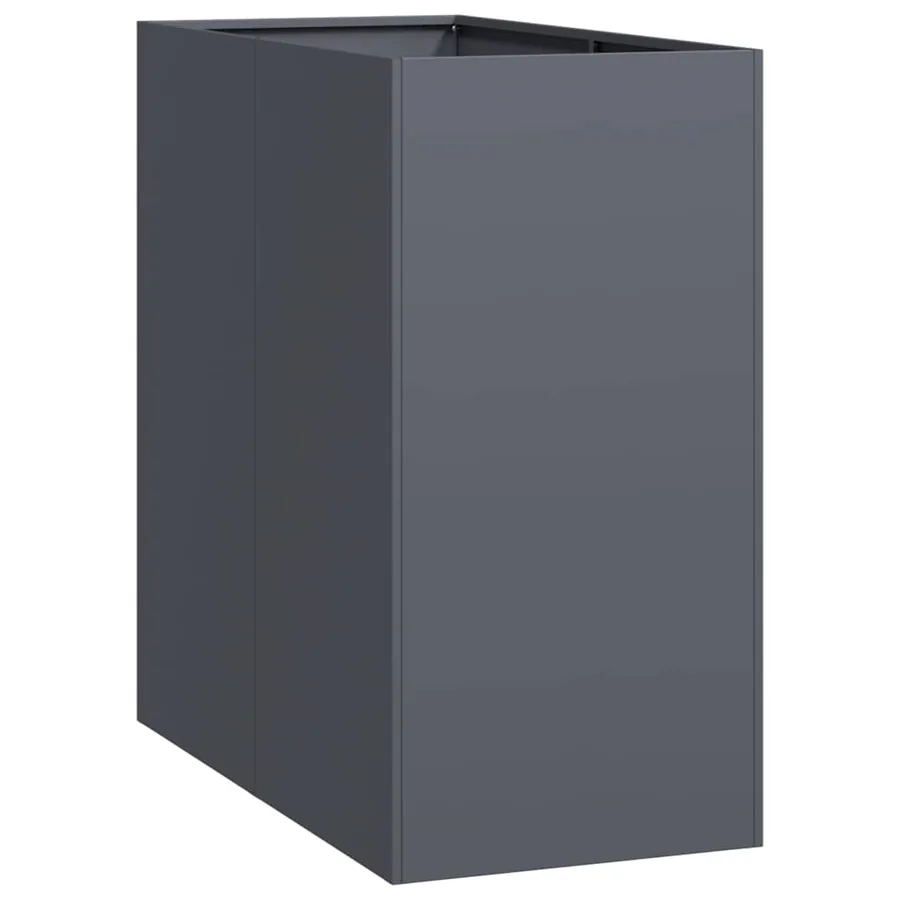 Jardinière anthracite 40x80x80 cm acier - 2