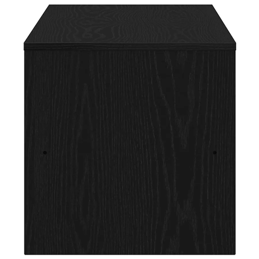 Meuble TV chêne noir 120x40x40 cm bois d'ingénierie - 6