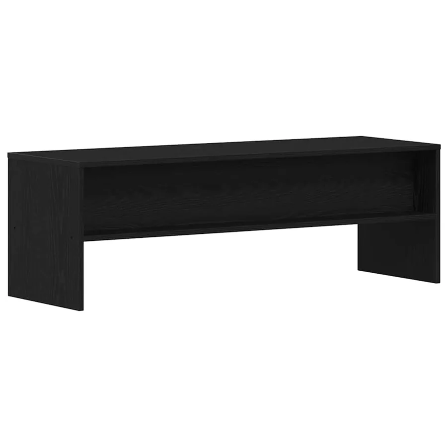 Meuble TV chêne noir 120x40x40 cm bois d'ingénierie - 7