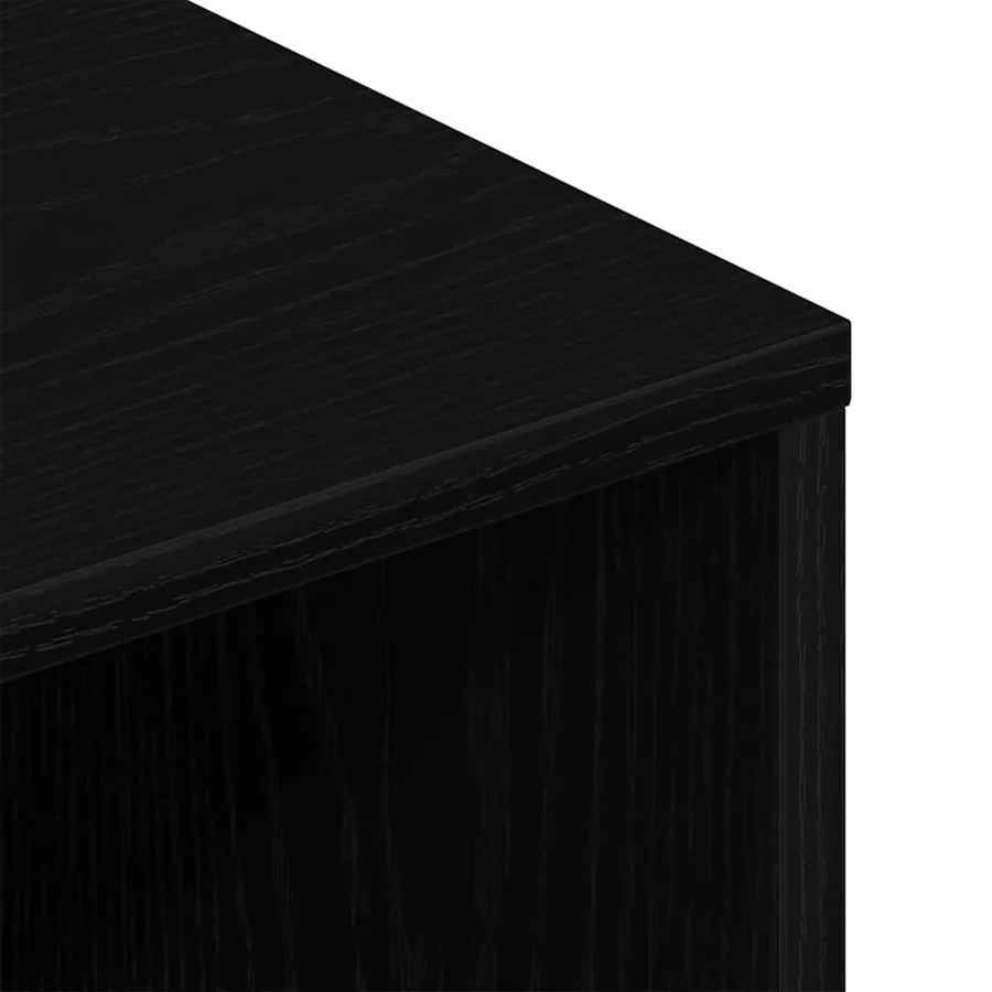 Meuble TV chêne noir 120x40x40 cm bois d'ingénierie - 8