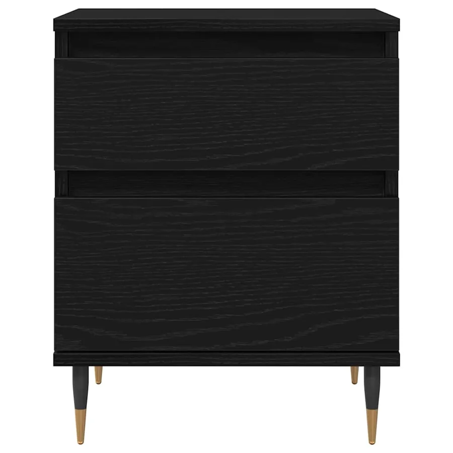 Cabinet de chevet Chêne noir 40 x 35 x 50 cm Bois d'ingénierie - 6