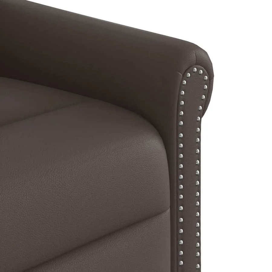 Fauteuil de massage inclinable électrique marron brillant - 10