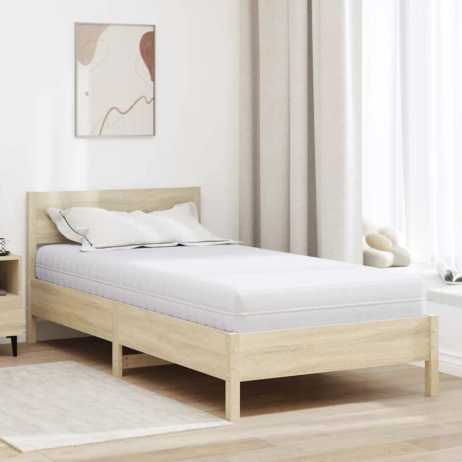 Matelas Blanc 120 x 200 cm Ressort ensaché