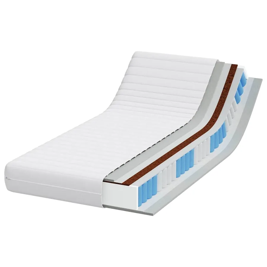 Matelas Blanc 120 x 200 cm Ressort ensaché - 3