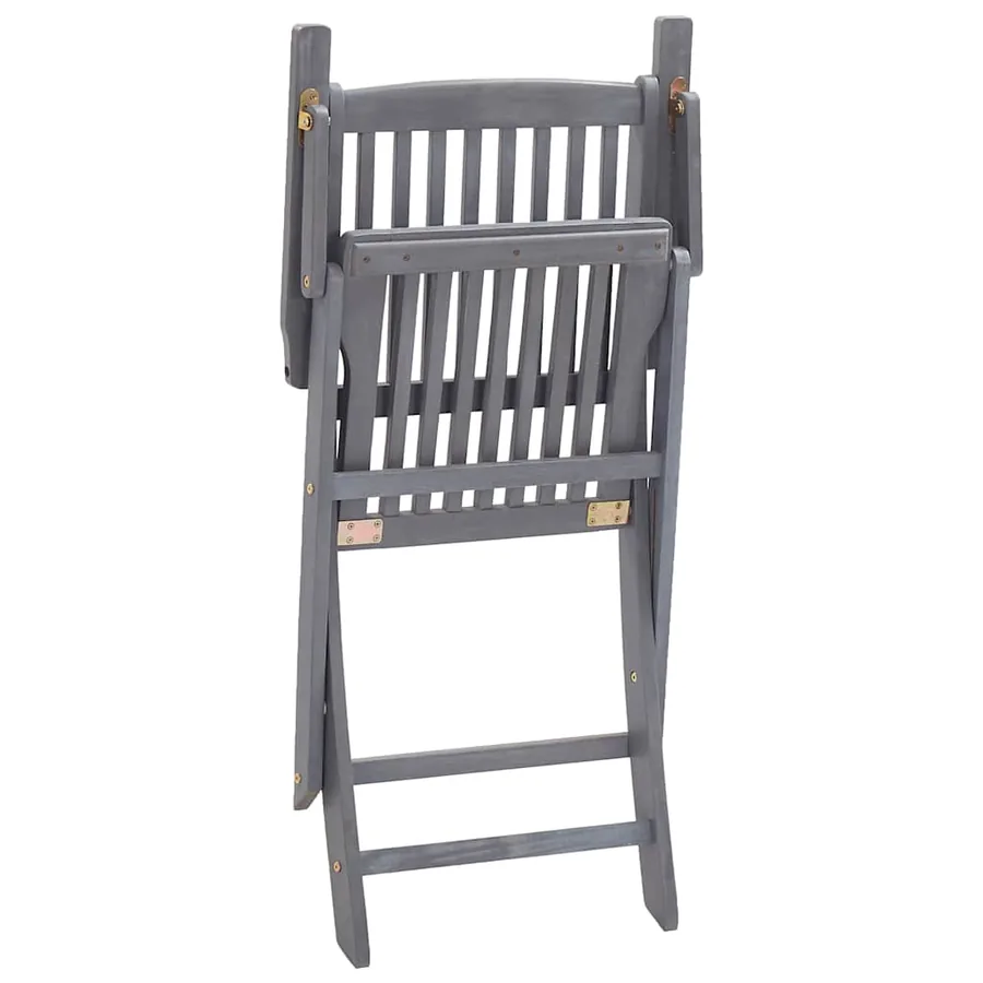 Chaises pliables d'extérieur lot de 8 et coussins Bois d'acacia - 4