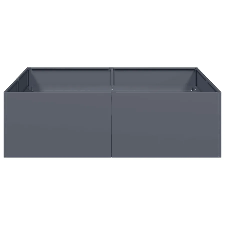 Jardinière anthracite 100x100x30 cm acier - 4