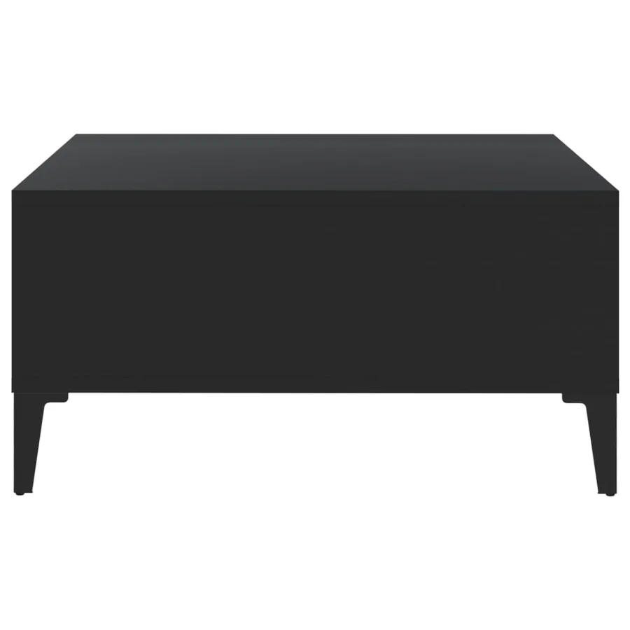 Table basse noir 60x60x30 cm bois d'ingénierie - 4