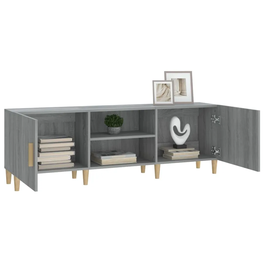 Meuble TV Sonoma gris 150x30x50 cm Bois d'ingénierie - 4