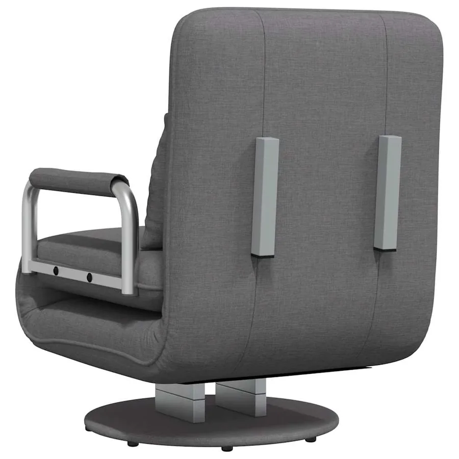 Fauteuil pivotant et canapé-lit gris foncé tissu - 7