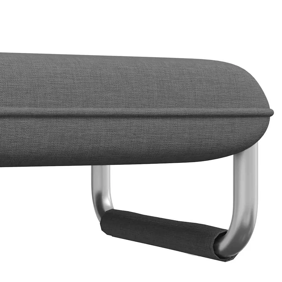 Fauteuil pivotant et canapé-lit gris foncé tissu - 9