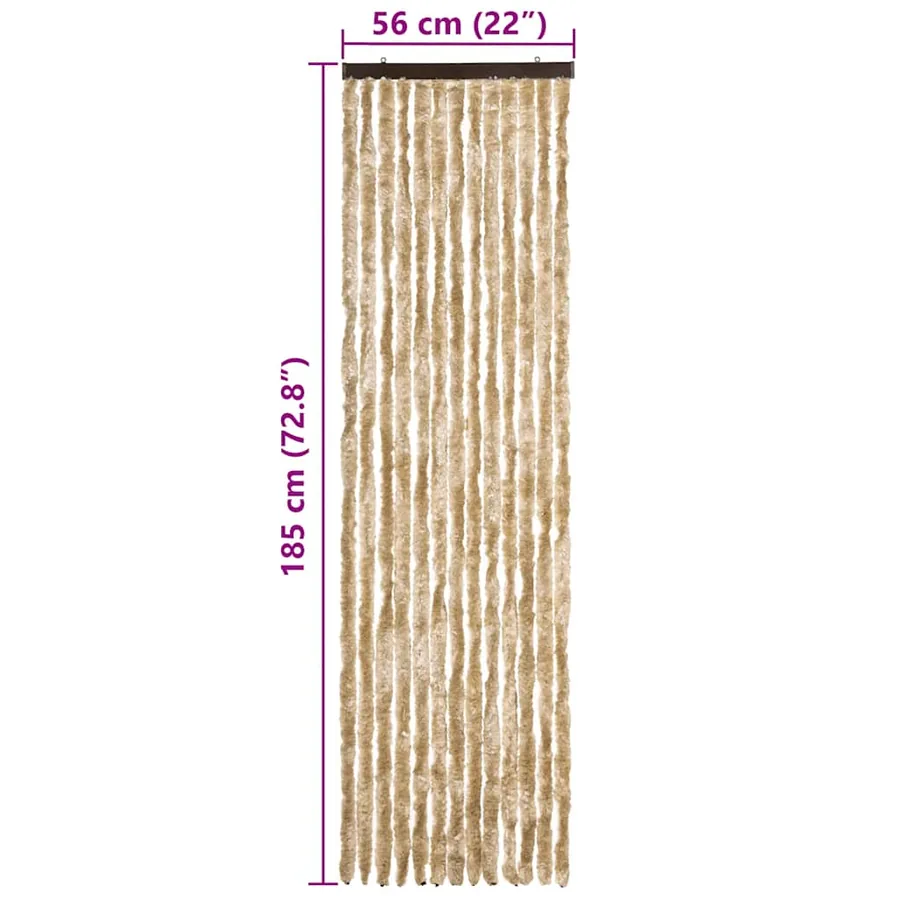 Moustiquaire Beige 56x185 cm Chenille - 7