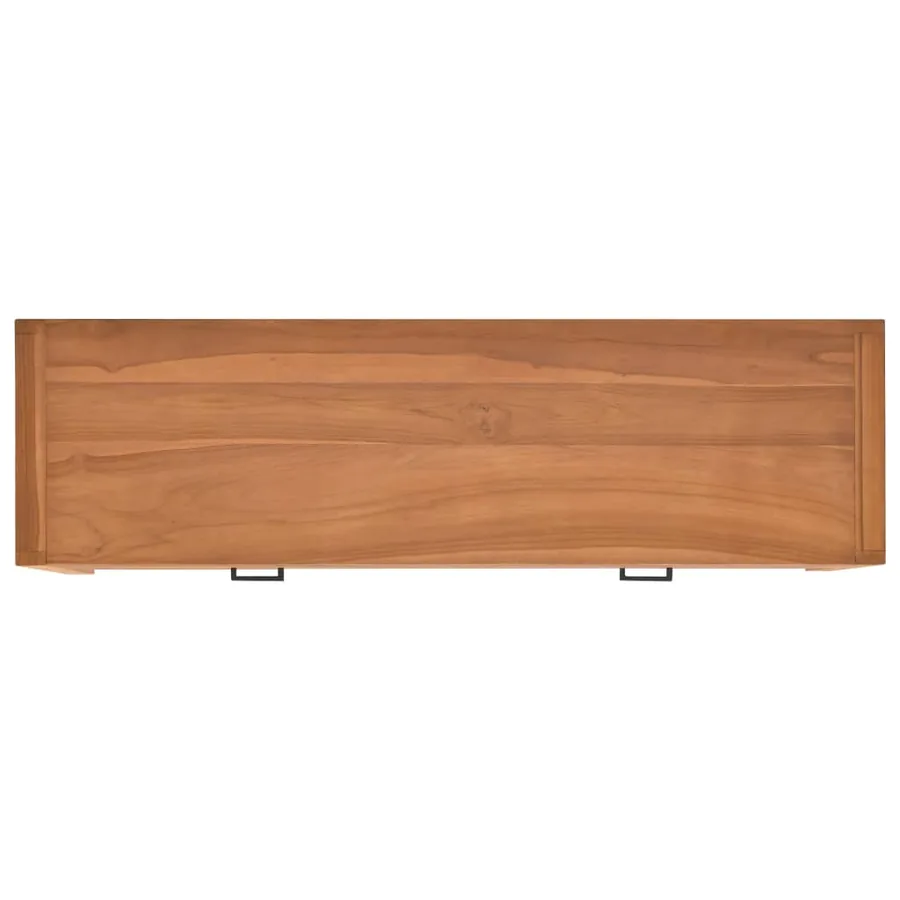 Meuble TV 140x40x45 cm Bois de teck - 6