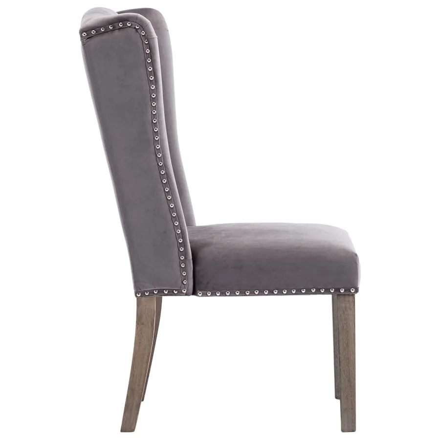 Chaise à manger Gris Velours - 4