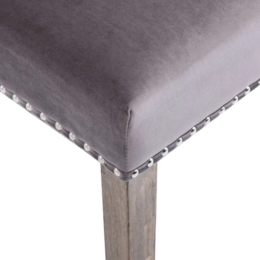 Chaise à manger Gris Velours - 7