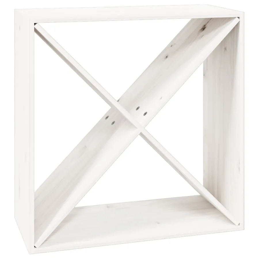 Armoire à vin Blanc 62x25x62 cm Bois de pin massif - 2