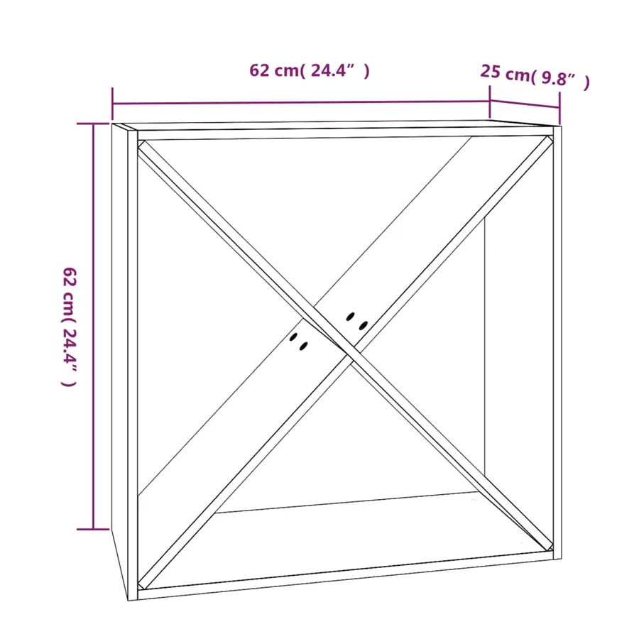 Armoire à vin Blanc 62x25x62 cm Bois de pin massif - 8