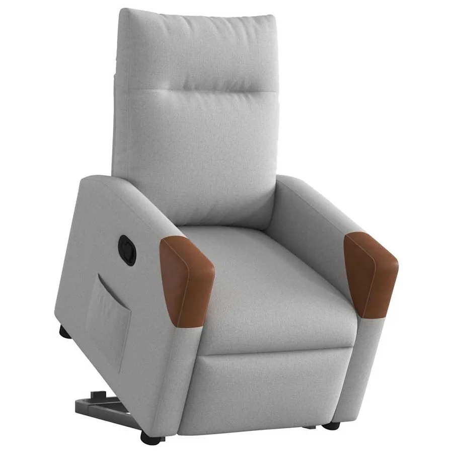 Fauteuil inclinable gris nuage tissu - 3