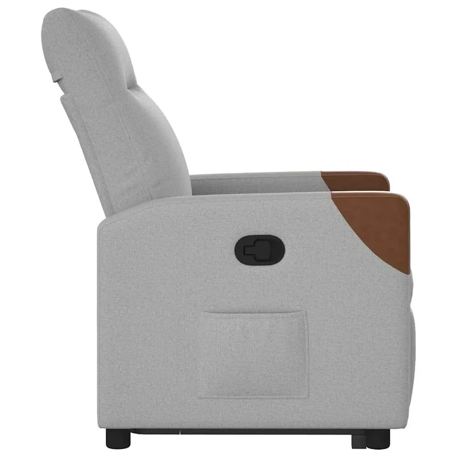 Fauteuil inclinable gris nuage tissu - 6