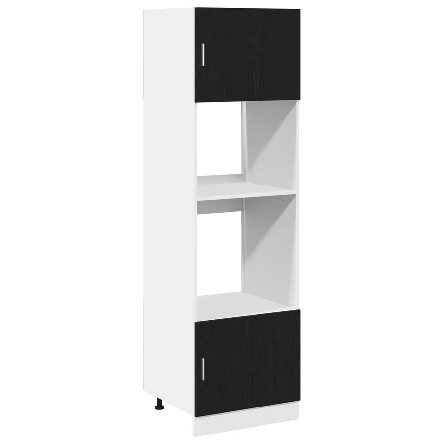 Armoire suspendue Chêne noir 60 x 57 x 207 cm Bois d'ingénierie - 2