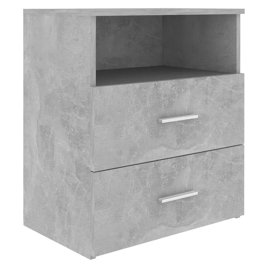 Tables de chevet 2 pcs Gris béton 50x32x60 cm - 4