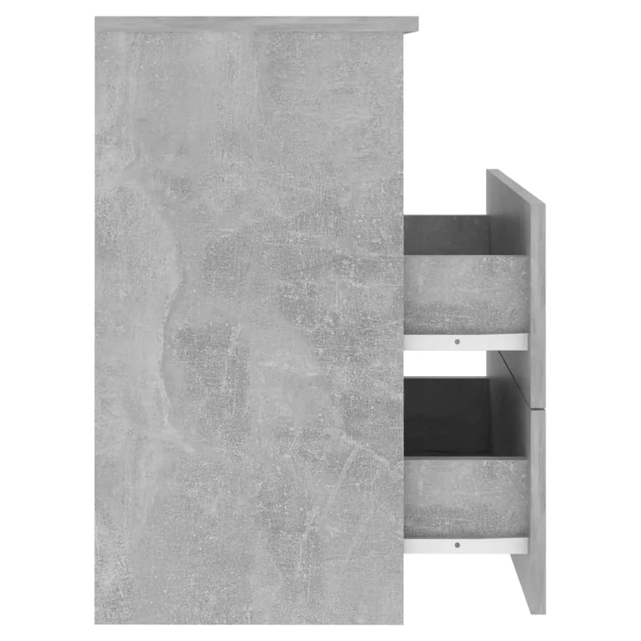 Tables de chevet 2 pcs Gris béton 50x32x60 cm - 7