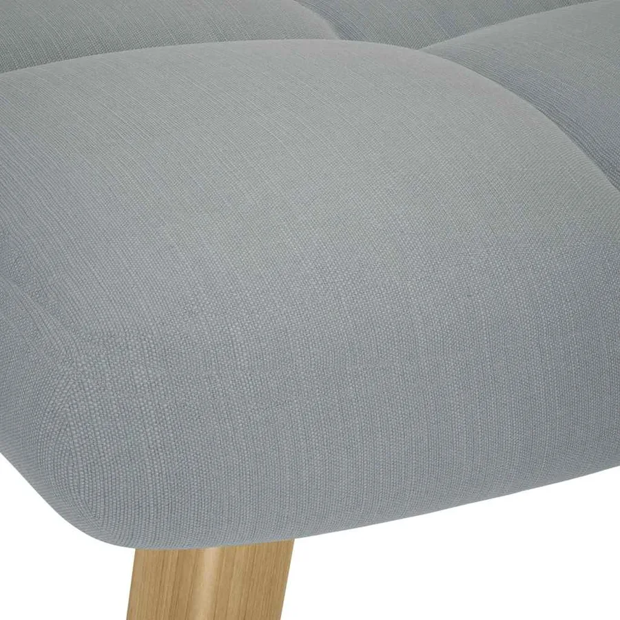 Chaise à bascule avec repose-pied Gris clair Tissu - 9