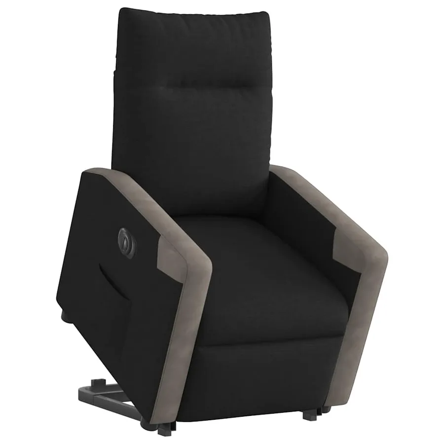 Fauteuil inclinable électrique noir tissu - 2