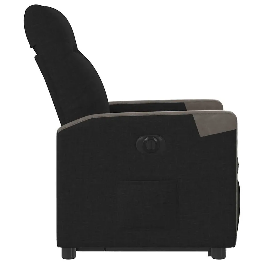 Fauteuil inclinable électrique noir tissu - 6
