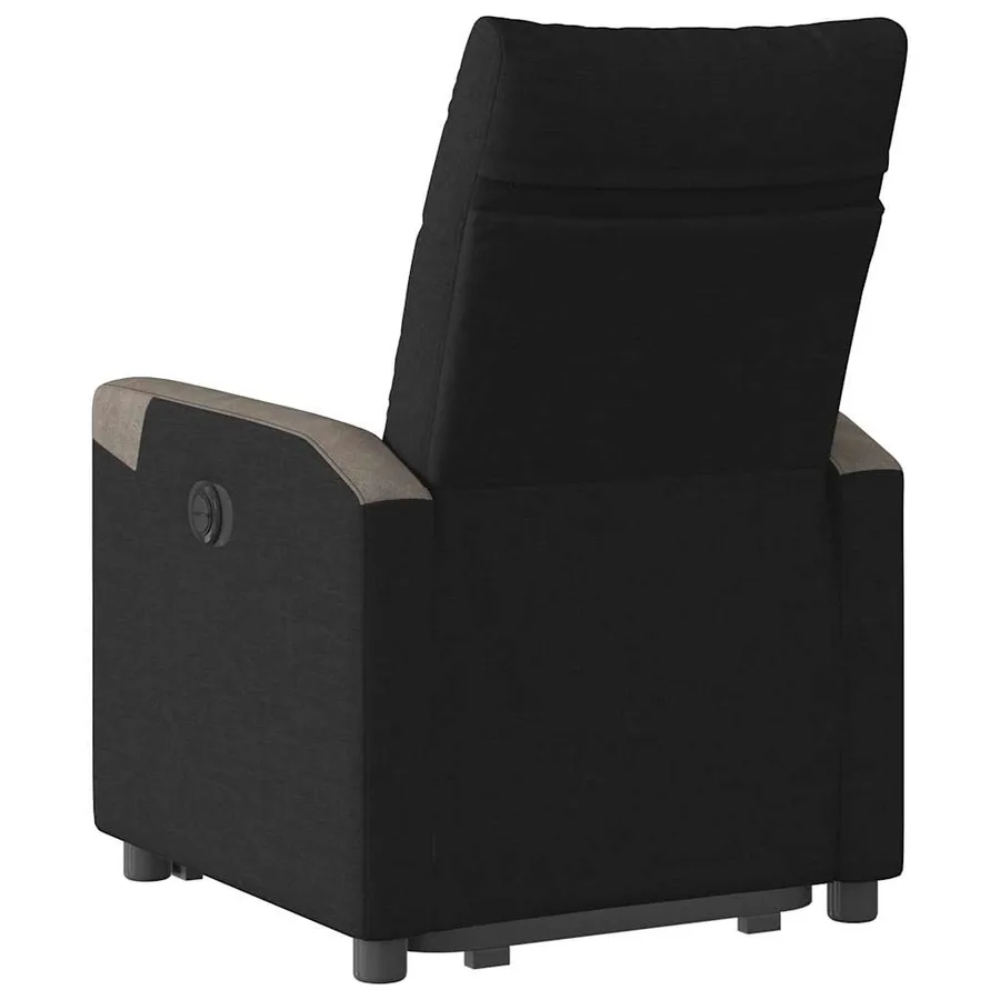 Fauteuil inclinable électrique noir tissu - 7