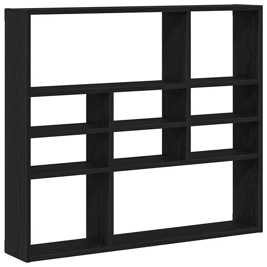 Étagère murale en chêne noir 90 x 16 x 78 cm bois d'ingénierie - 2