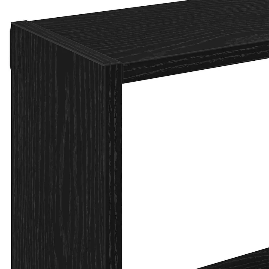 Étagère murale en chêne noir 90 x 16 x 78 cm bois d'ingénierie - 8