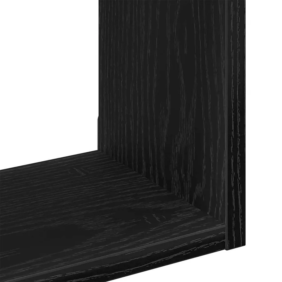 Étagère murale en chêne noir 90 x 16 x 78 cm bois d'ingénierie - 9
