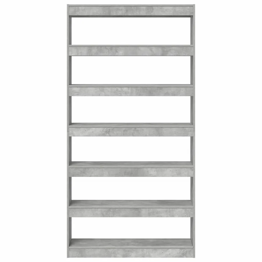 Bibliothèque Gris béton 100 x 30 x 198 cm Bois d'ingénierie - 5